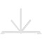 Ekena Millwork Vanguard Architectural Grade PVC Gable Bracket, 108"W x 67 1/2"H x 4"D x 4"F, 15/12 Pitch GBP108X68X0404VAN00 - alternate 4